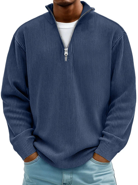 Randal | Langarm Pullover mit Reissverschluss