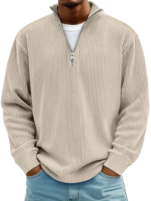 Randal | Langarm Pullover mit Reissverschluss