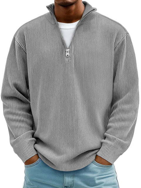 Randal | Langarm Pullover mit Reissverschluss