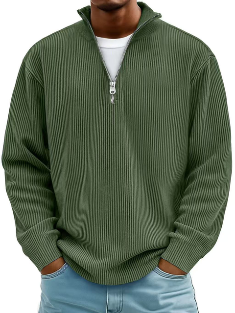 Randal | Langarm Pullover mit Reissverschluss