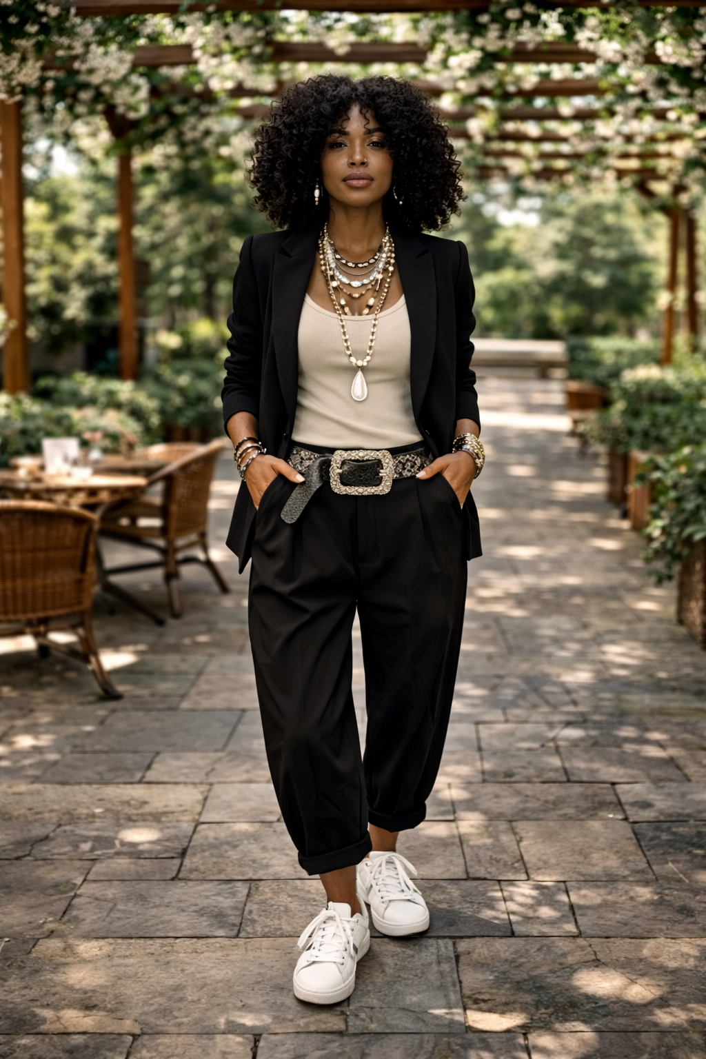 Damen Freizeit & Business-Anzug / Blazer mit Kragen & Hose