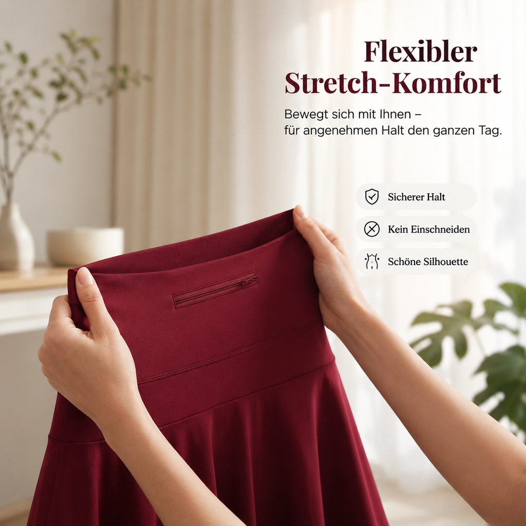 FlexSkort™ – Eleganter 2-in-1 Damen-Rock mit integrierten Shorts und Taschen