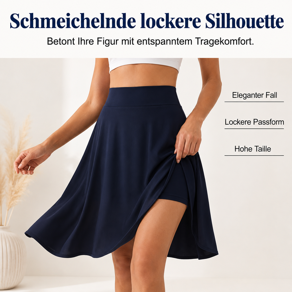 FlexSkort™ – Eleganter 2-in-1 Damen-Rock mit integrierten Shorts und Taschen