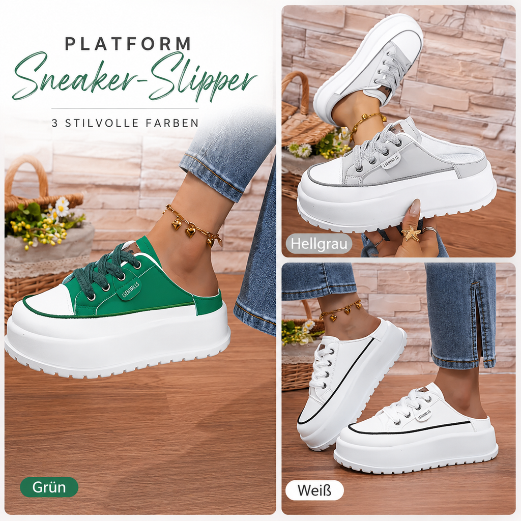 Luna – Damen-Plateau-Slipper mit sportlich-elegantem Look