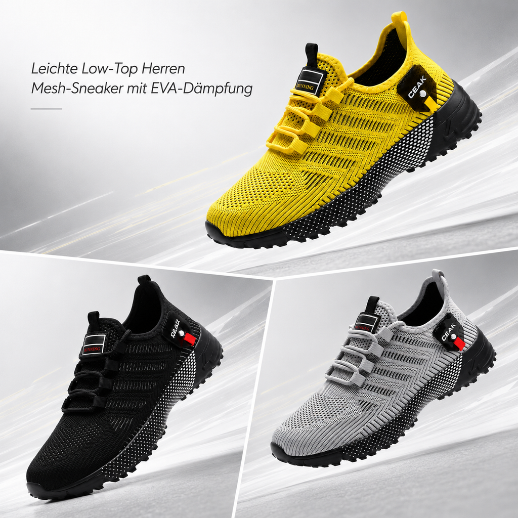 Leichte Low-Top Herren Mesh-Sneaker mit EVA-Dämpfung