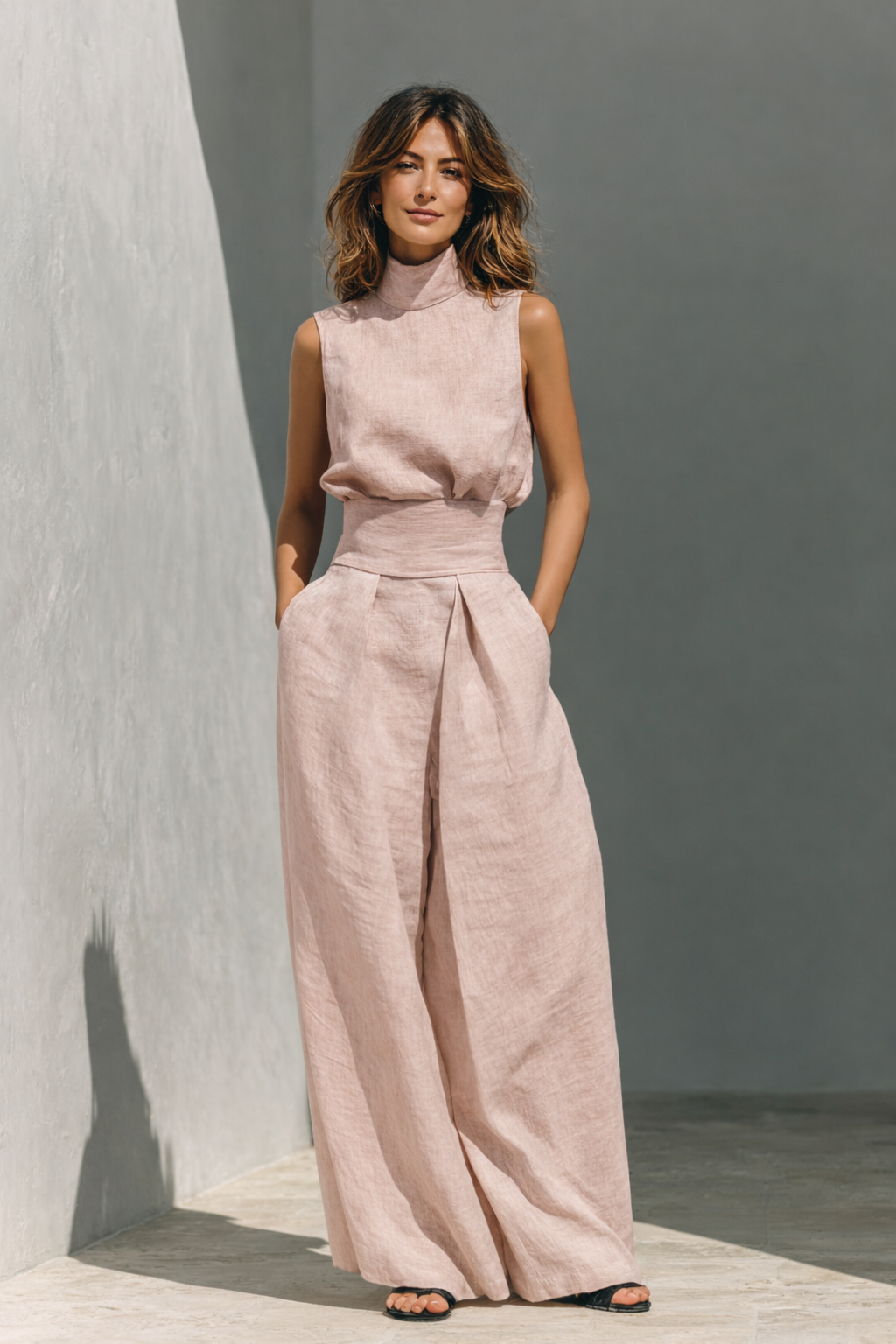 Maria™ | Minimalistisches Set aus ärmellosem Top und weit geschnittener Hose für Damen