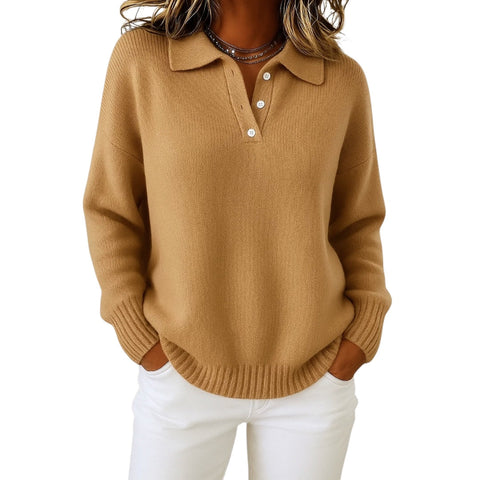 Olivia | Weicher Strickpullover mit Kragen
