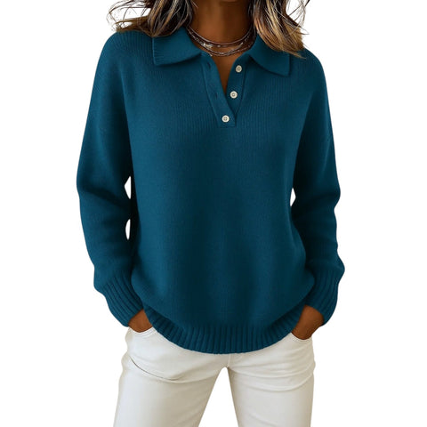 Olivia | Weicher Strickpullover mit Kragen