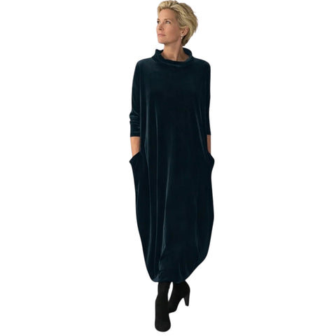 Anja | Samtiges elegantes Maxikleid