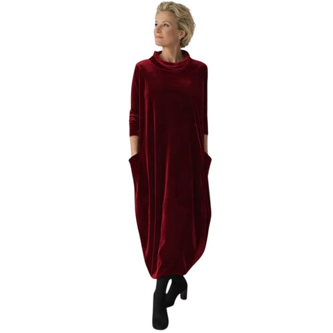 Anja | Samtiges elegantes Maxikleid