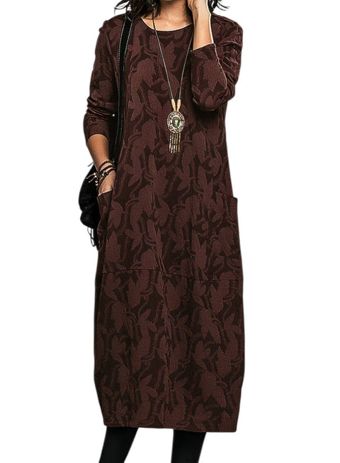 Cassie | Lässiges Rundhals-Winterkleid