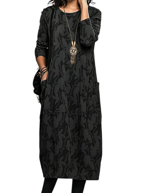 Cassie | Lässiges Rundhals-Winterkleid