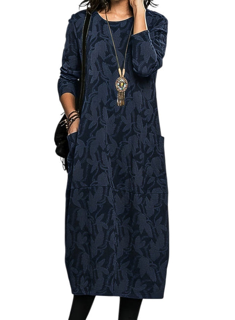 Cassie | Lässiges Rundhals-Winterkleid