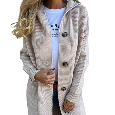 Vanessa | Eleganter langer Strickcardigan