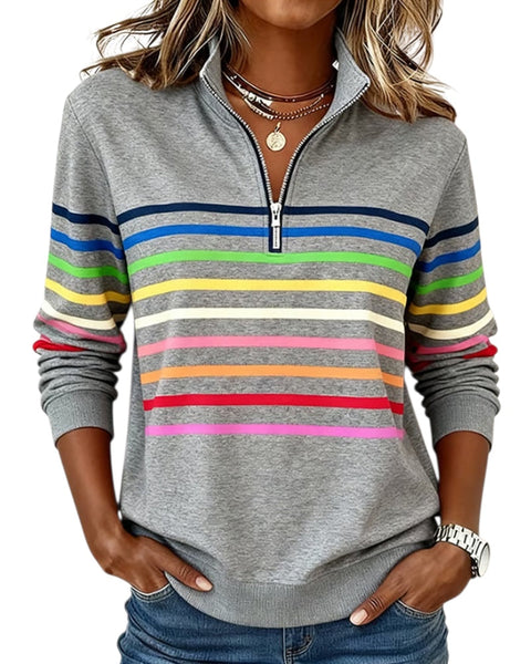 Uschi | Klassischer Pullover mit Reissverschluss