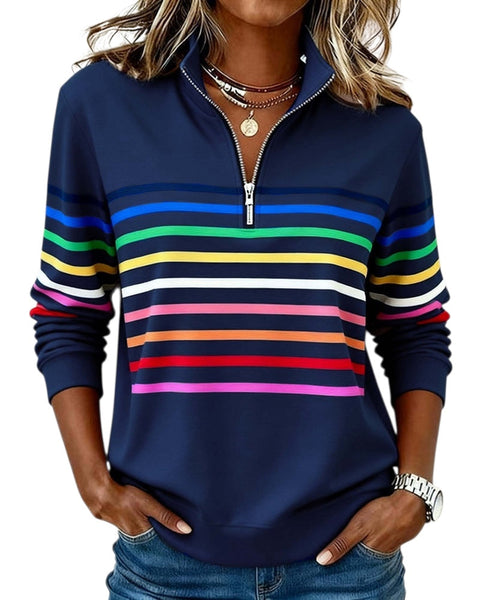 Uschi | Klassischer Pullover mit Reissverschluss