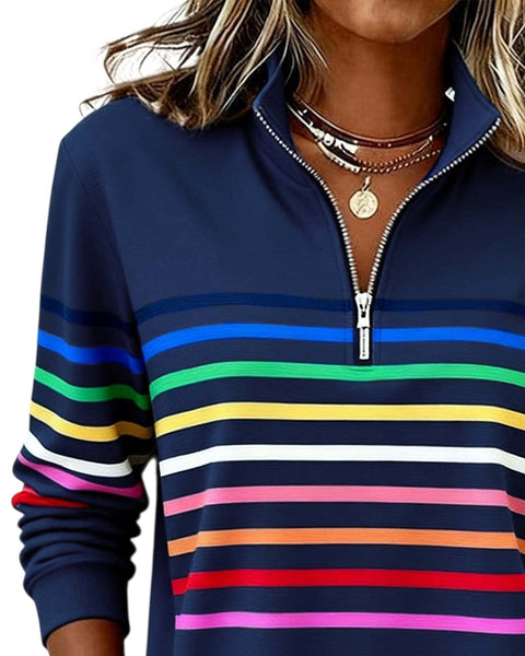 Uschi | Klassischer Pullover mit Reissverschluss