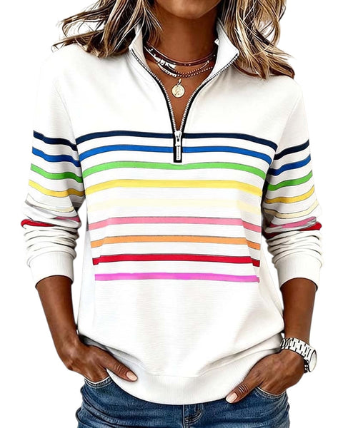 Uschi | Klassischer Pullover mit Reissverschluss