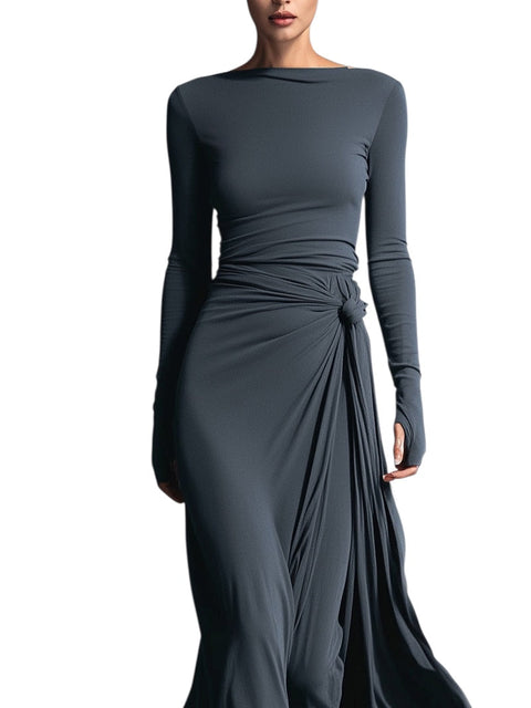 Joeena | Maxikleid mit seitlichem Knoten