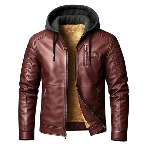 Glendon | Elegante Bikerjacke mit Kapuze
