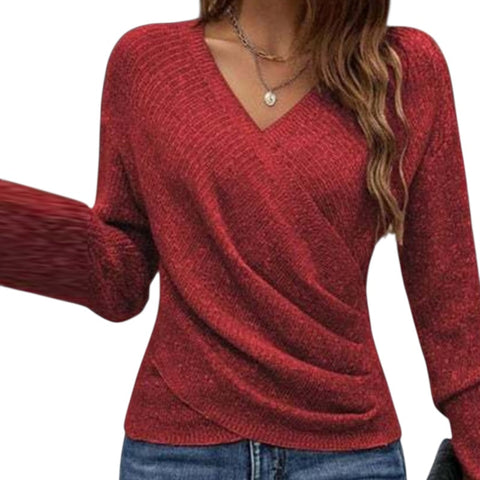 Sandra | Elegantes Stricktop mit V-Ausschnitt