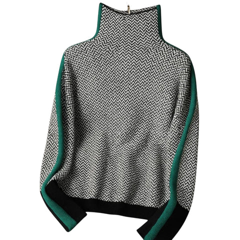 Martina | Stilvoller Pullover mit hohem Kragen