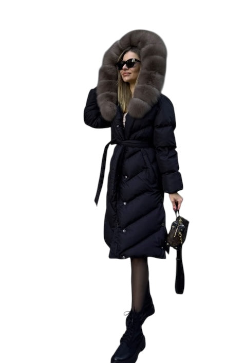 Christina | Elegante Freizeitjacke mit Kunstfellkragen