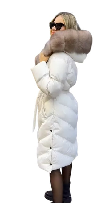 Christina | Elegante Freizeitjacke mit Kunstfellkragen