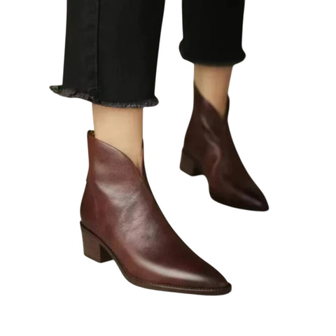 Theresa | Luxuriöse Stiefeletten mit niedrigem Absatz