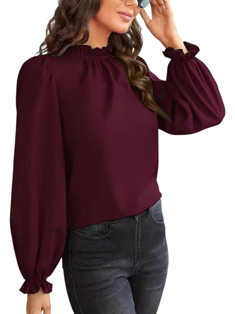 Aylin | Bluse mit Rüschenkragen