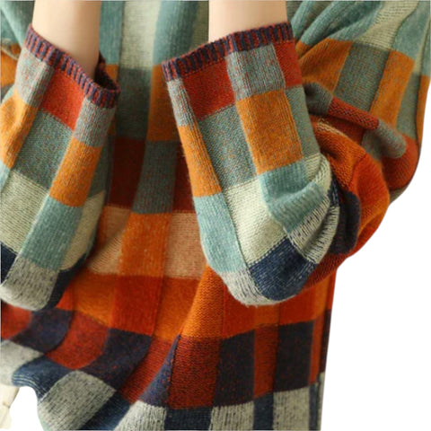 Erika | Patchwork Rollkragenpullover