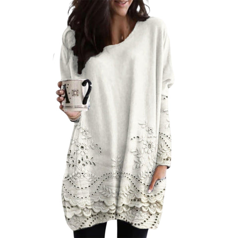 Riley | Bedruckter Pullover Mit Stickerei