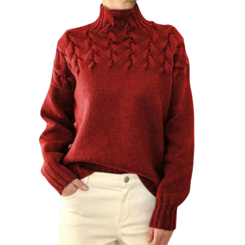 Talia | Pullover mit Zopfstrick-Detail