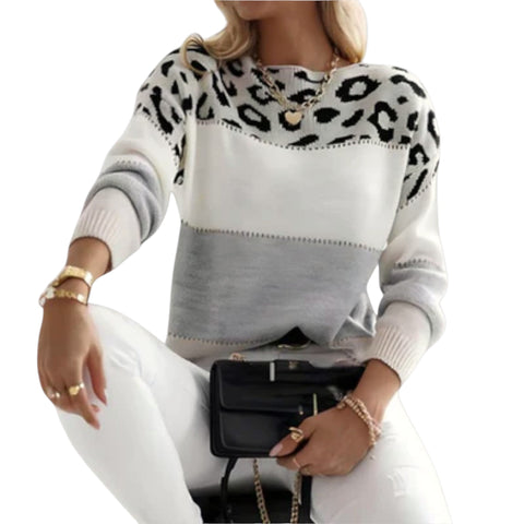 Tamara | Lässiger Pullover mit Leo-Design