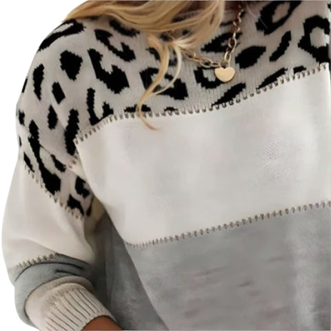 Tamara | Lässiger Pullover mit Leo-Design