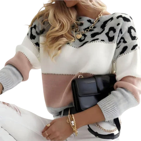 Tamara | Lässiger Pullover mit Leo-Design