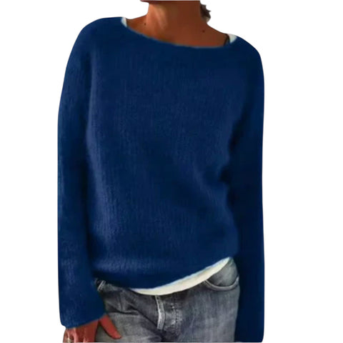 Regine | Einfarbiger Strickpullover