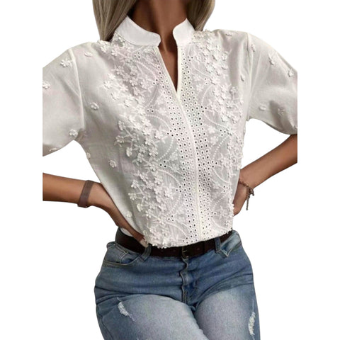 Serenelle | Bluse mit exquisiter Stickerei