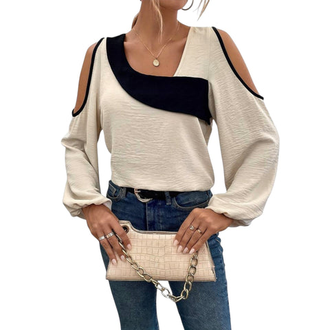 Avenia | Bluse mit quadratischem Ausschnitt