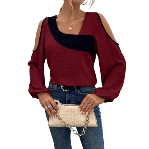 Avenia | Bluse mit quadratischem Ausschnitt
