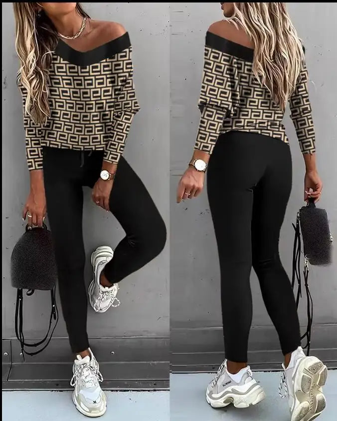 Zanira – Edles Co-Ord-Set mit Gigotärmeln + Hose