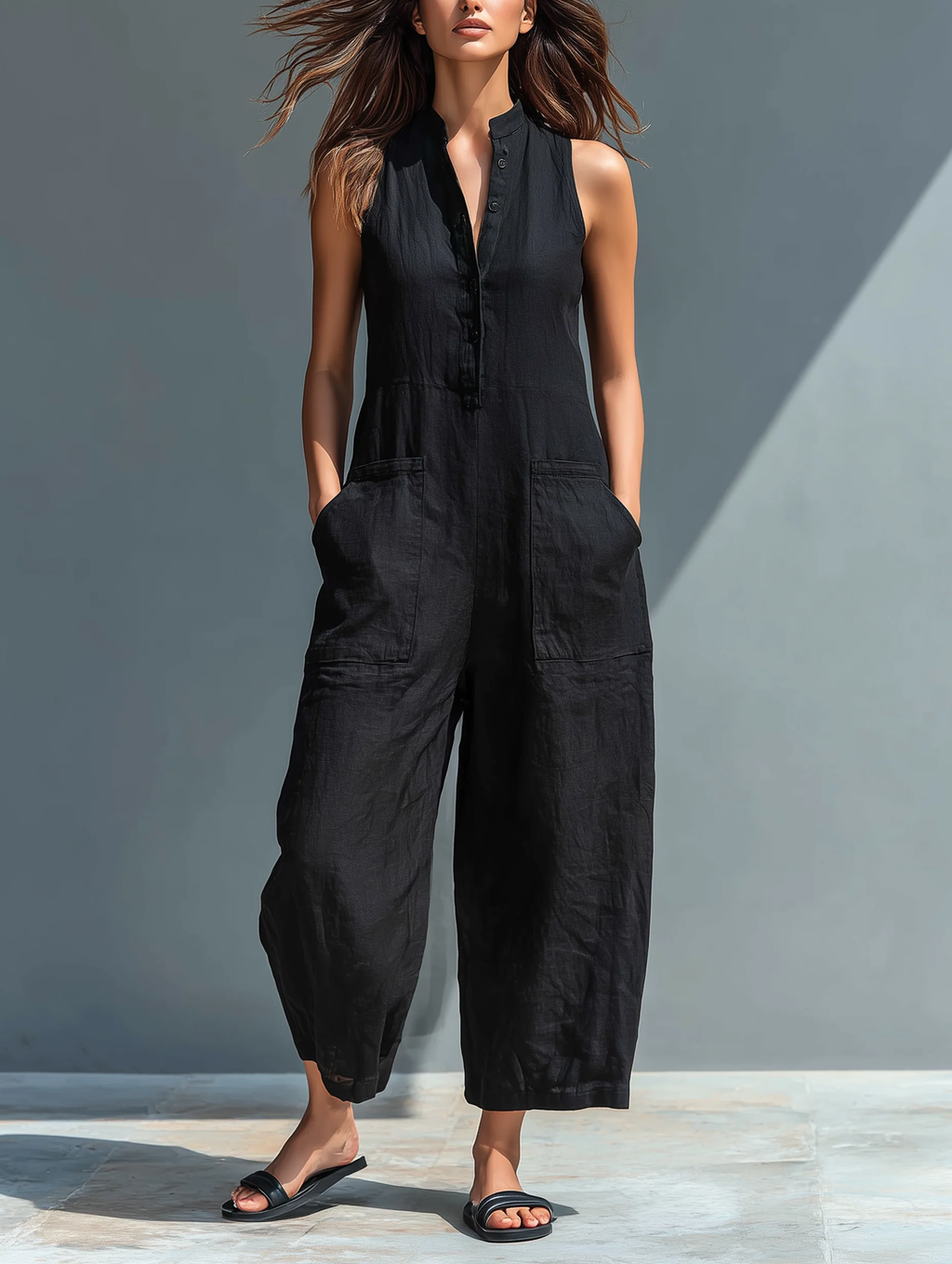 Lotte™ | Minimalistischer ärmelloser Jumpsuit
