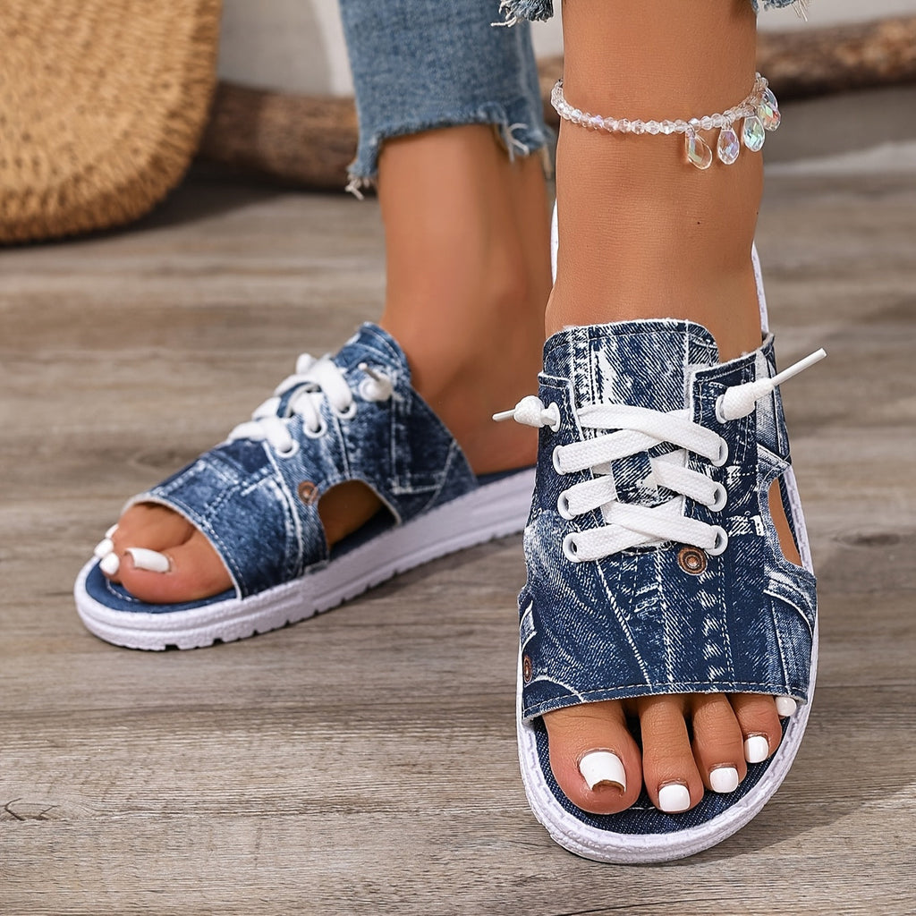Damen Mules mit Flachsohle, casual & elegant mit bequemer Sohle