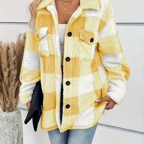 PlaidCozy™ – Flauschige karierte Winterjacke