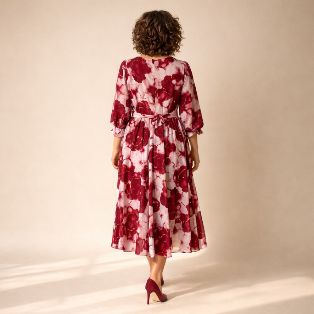 Lioressa – Luftiges Midikleid mit femininem Blumenprint