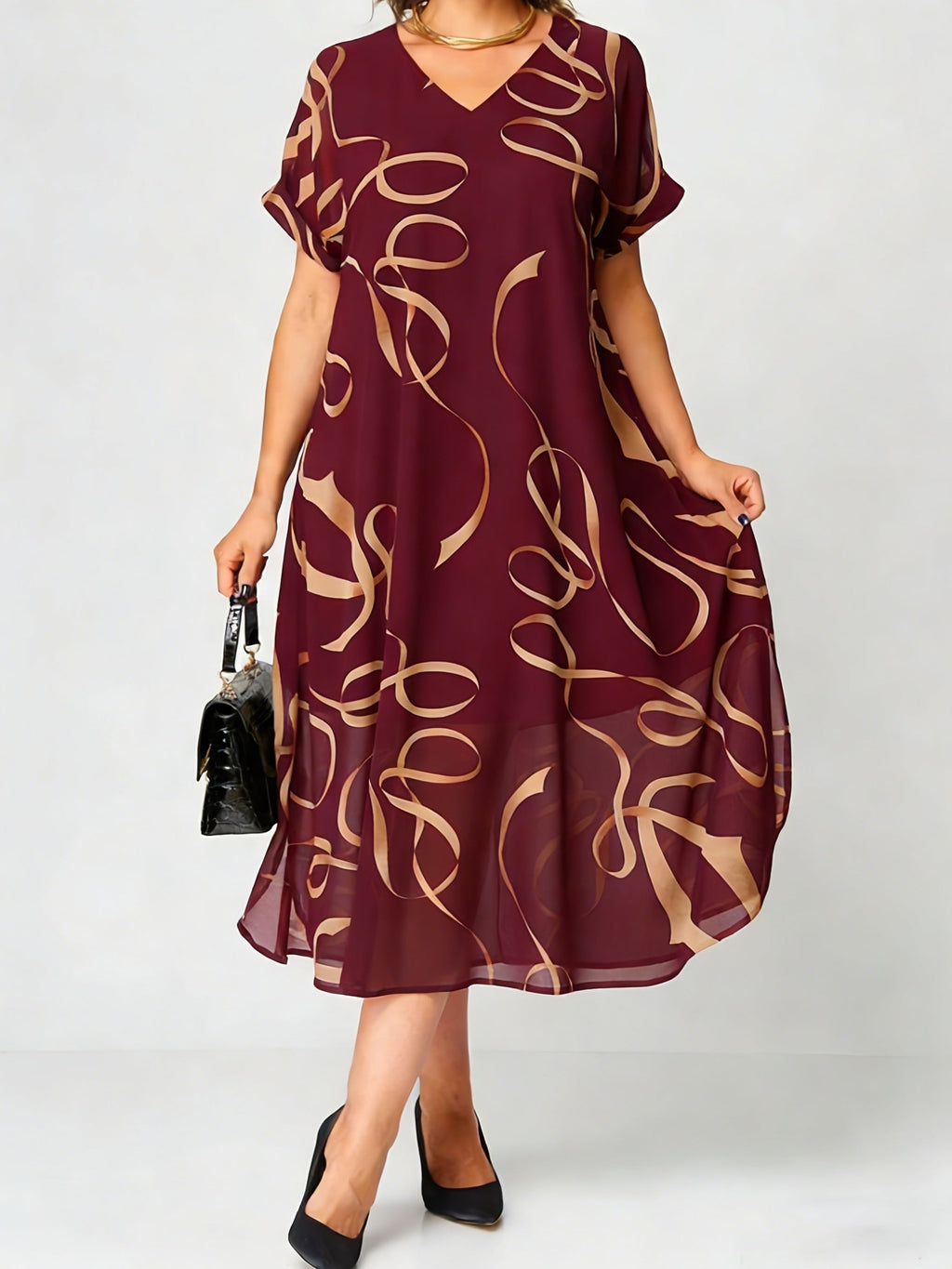 Élavine – Ausdrucksstarkes Chiffonkleid in französischer Eleganz