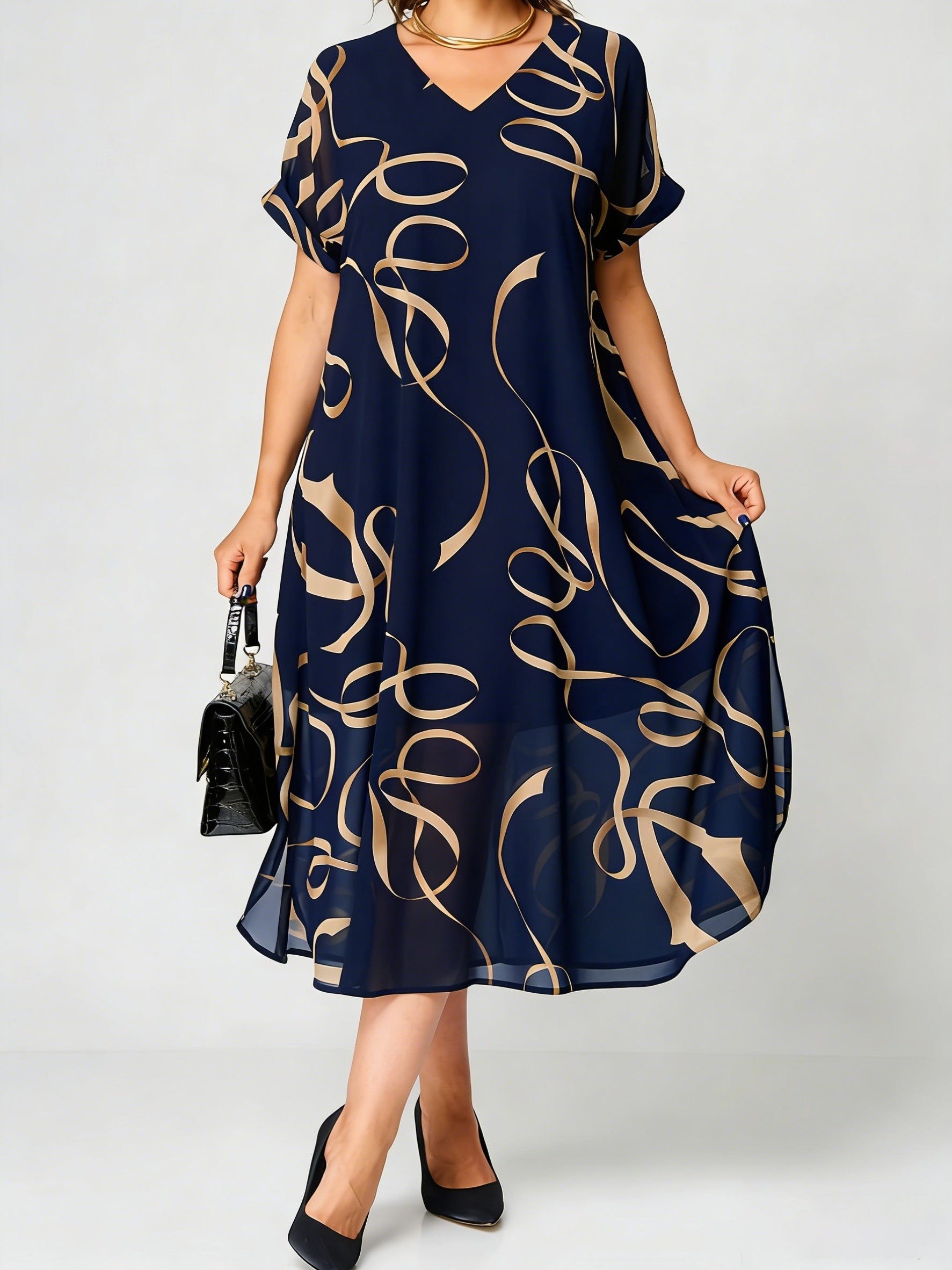 Élavine – Ausdrucksstarkes Chiffonkleid in französischer Eleganz