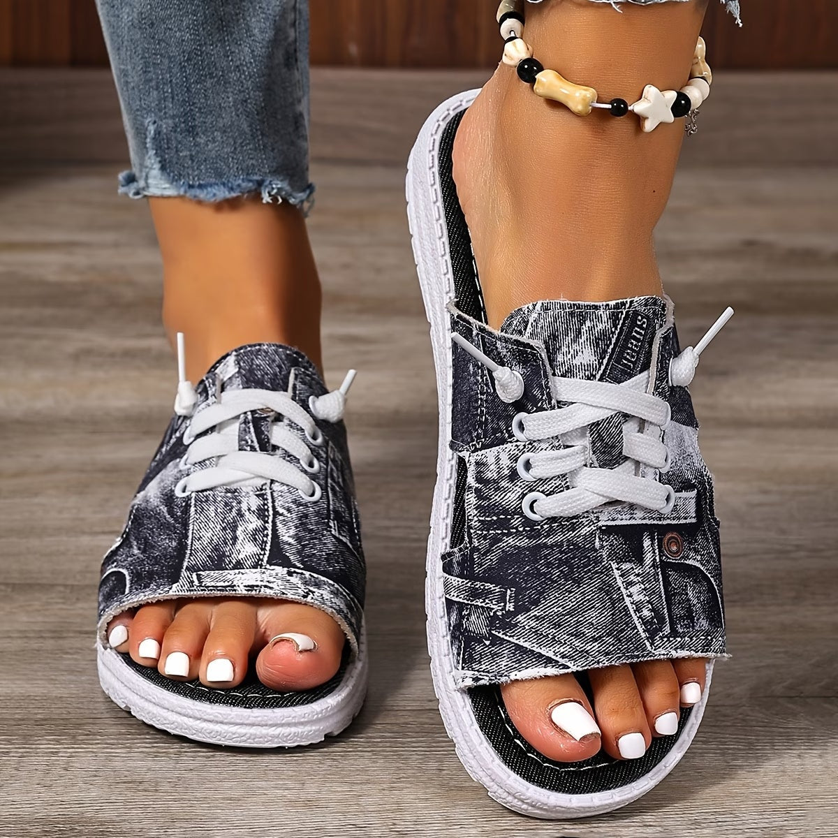 Damen Mules mit Flachsohle, casual & elegant mit bequemer Sohle