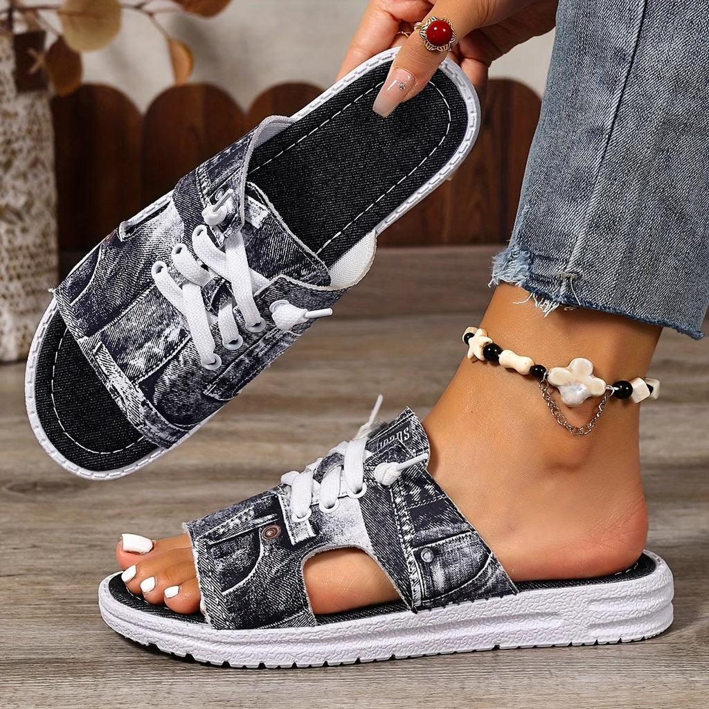 Damen Mules mit Flachsohle, casual & elegant mit bequemer Sohle