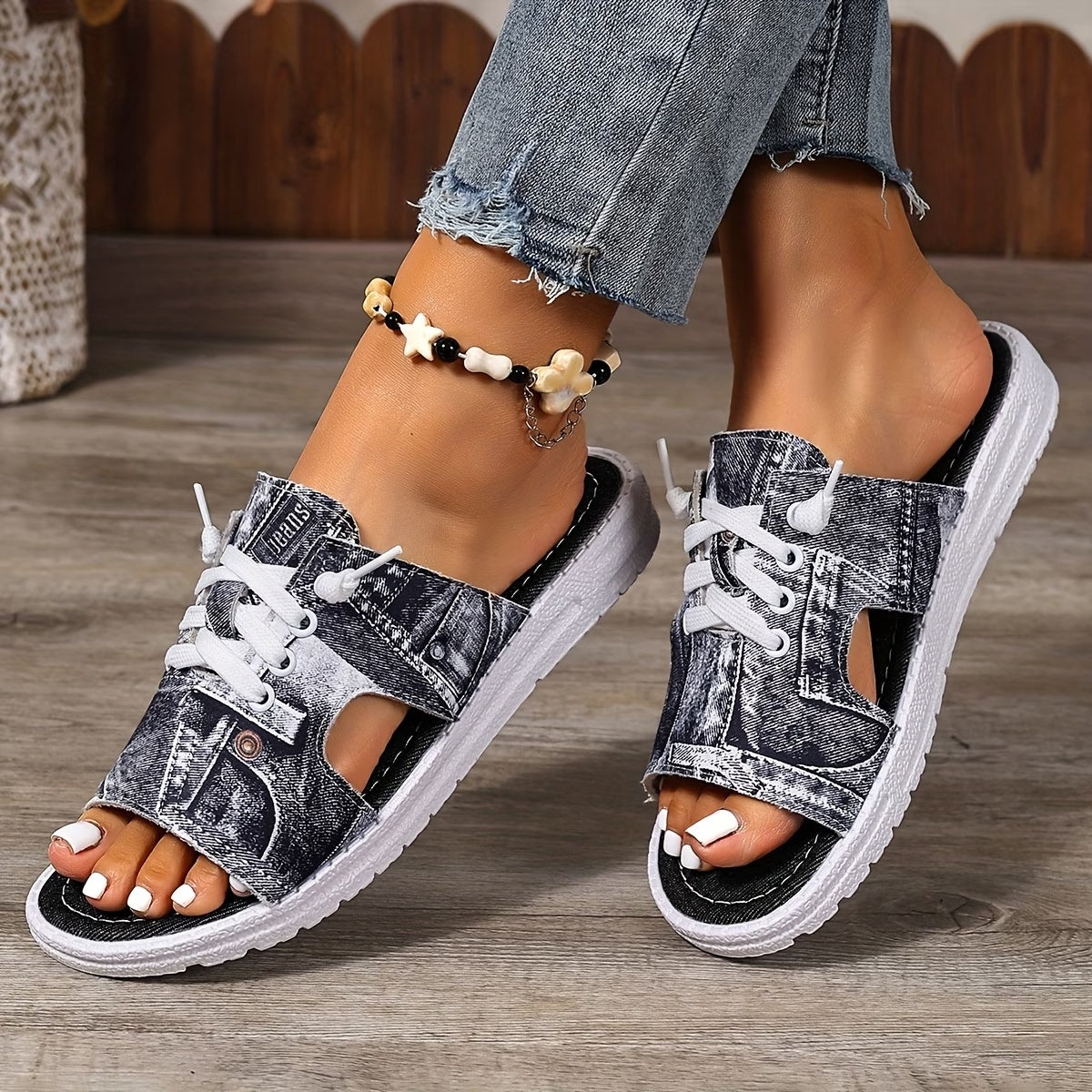 Damen Mules mit Flachsohle, casual & elegant mit bequemer Sohle